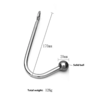 STAINLESS STEEL ANAL HOOK - MINI ONE BALL 20MM STAINLESS STEEL ANAL HOOK - MINI ONE BALL 20MM